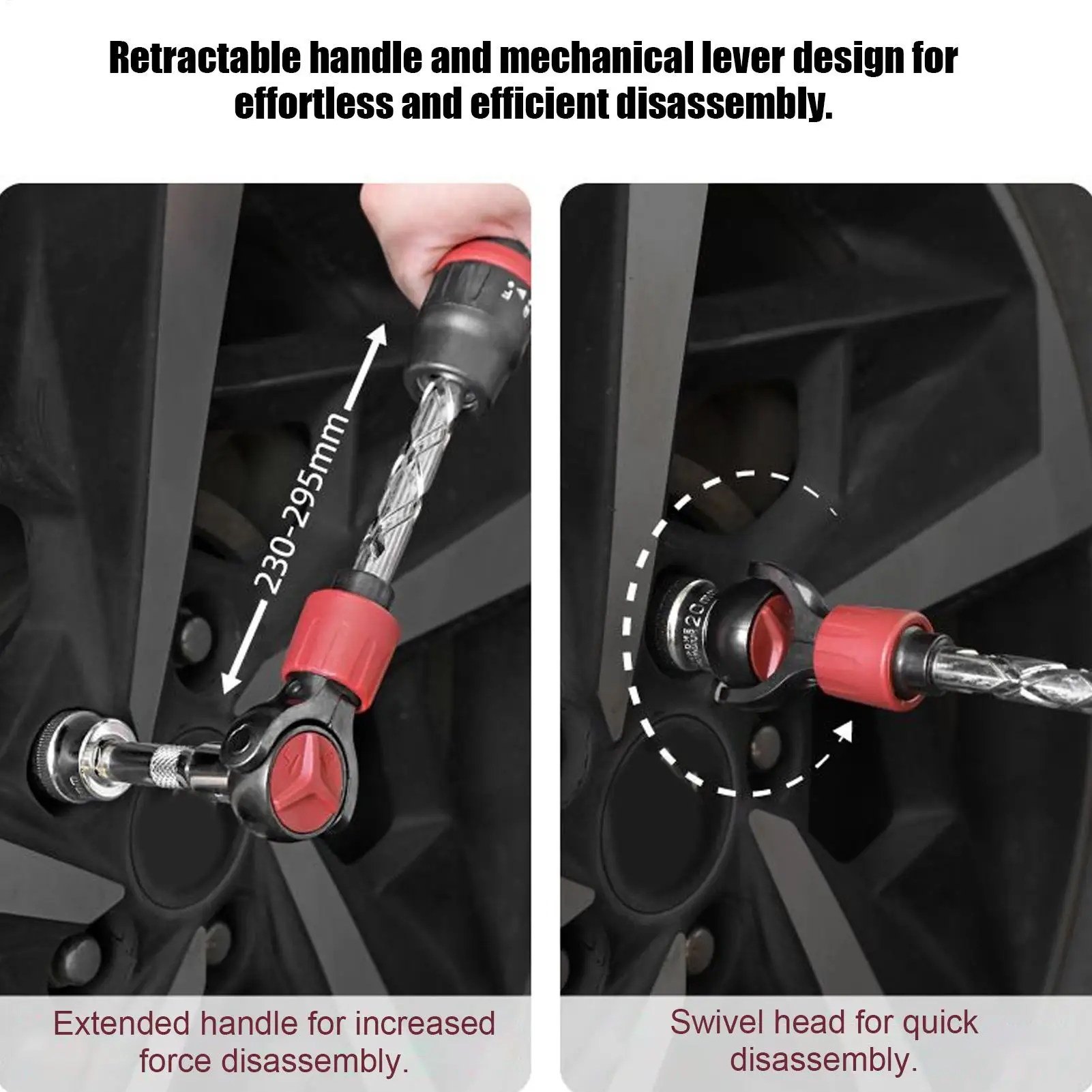 Chave de catraca 3/8-Polegada chave de soquete 72 dentes ergonômica com aperto antiderrapante cabeça giratória reversível liga-desliga soquete de aço para
