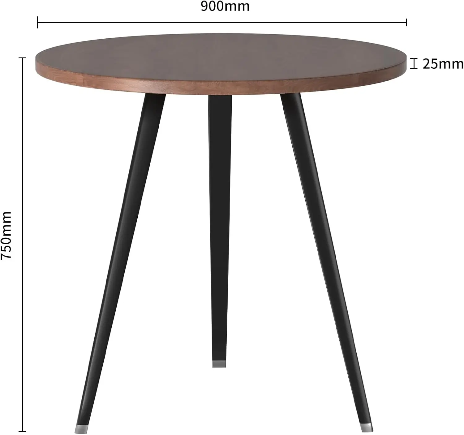 Round Dining Table,35" Round Multi-Purpose Conference Table with Aluminum Leg for Living Room,Small Kitchen Table for 2-4 Person