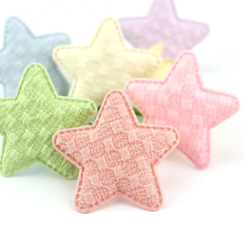 36Pcs 5cm Cute Star Padded Appliques For Handmade Headwear Hairpin Crafts Decoration DIY Bag Clothing Patches Accessories