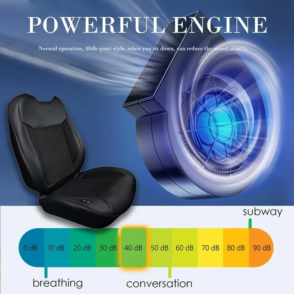 Coprisedile di raffreddamento intelligente per auto per Tesla Model Y 2024-2017 modello 3 2023-2017, cuscino del sedile anteriore di raffreddamento