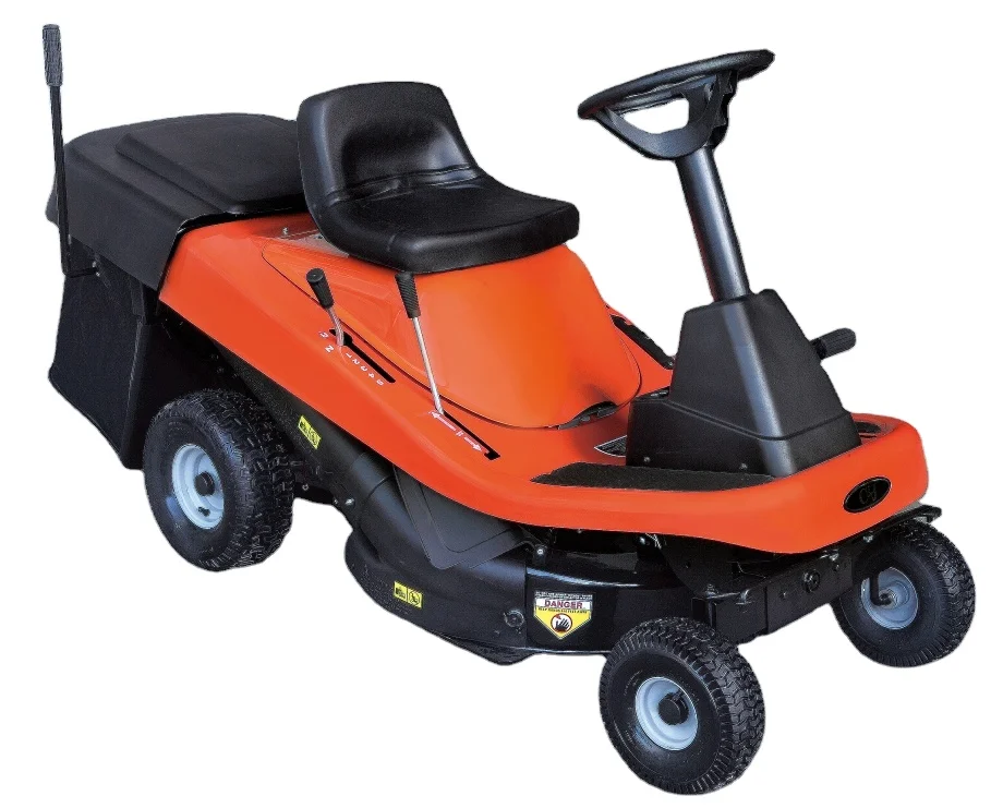 Multi functional seated lawn mower with mechanical 6-speed gearbox