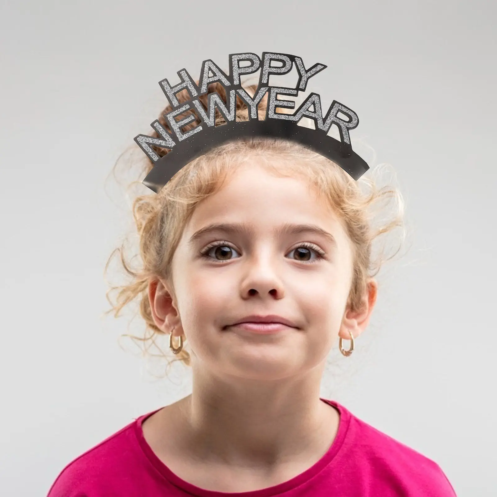 

15 шт. Новогодние повязки на голову с надписью Happy New Year, украшения для волос, реквизит для фотосессий, праздничный декор для волос