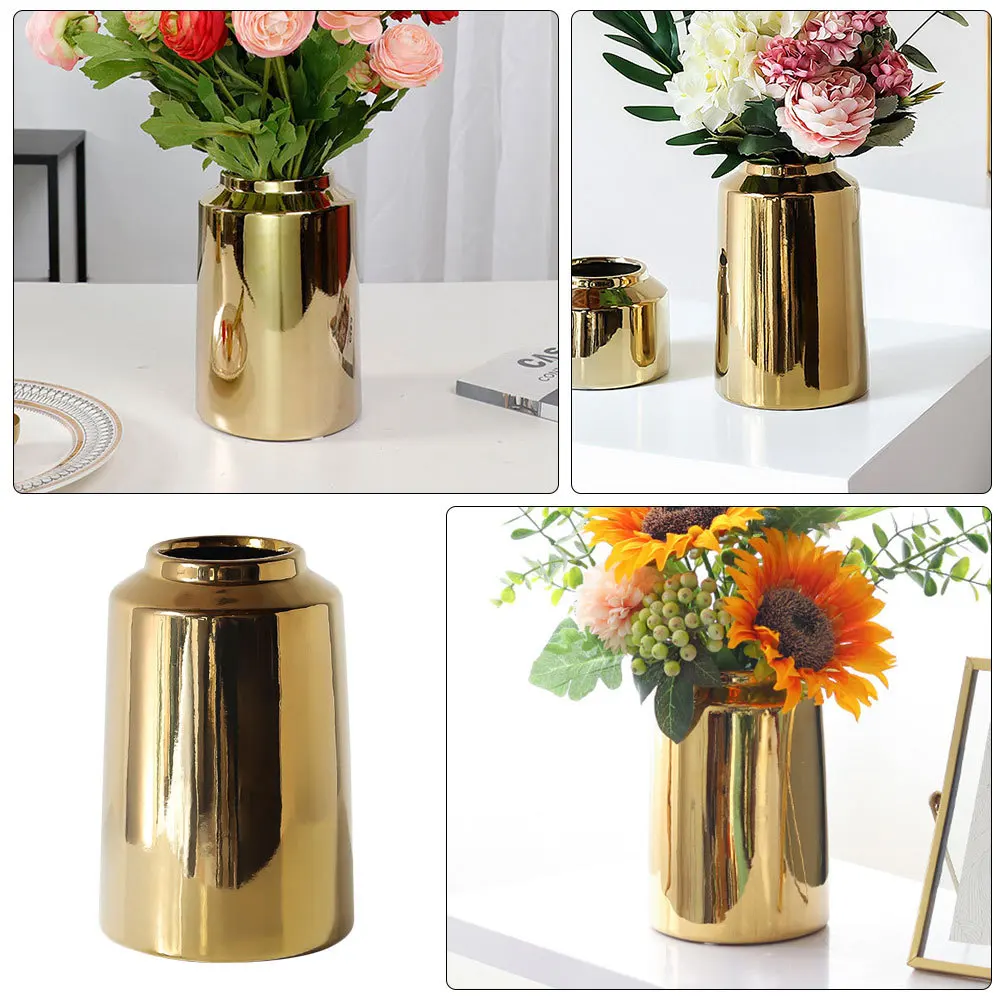 

Unique Creative Ceramic Vase Compact Desktop Pot Decorative Flower Holder Home Office Balcony Arrangement Art Vase