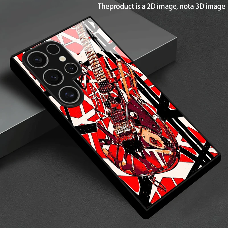 Rock Guitar Pattern 2D Phone Case for Samsung S26 S25 S24 S23 S22 S21 S20 A56 A36 A16 - Glass Protective Cover