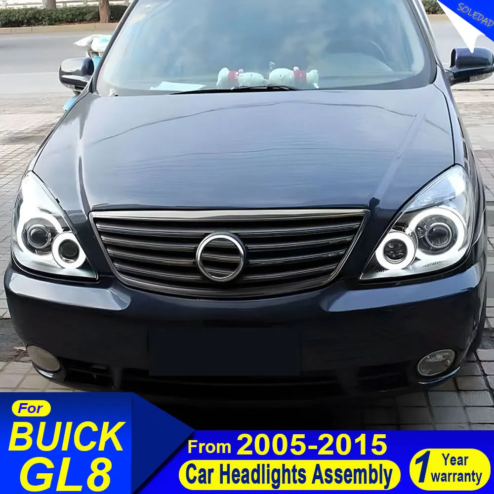 Car Headlights for Buick GL8 2005 2006 2007 2008 2009 2010 2011 2012-2015 headlight assembly modified LED double lens xenon lamp