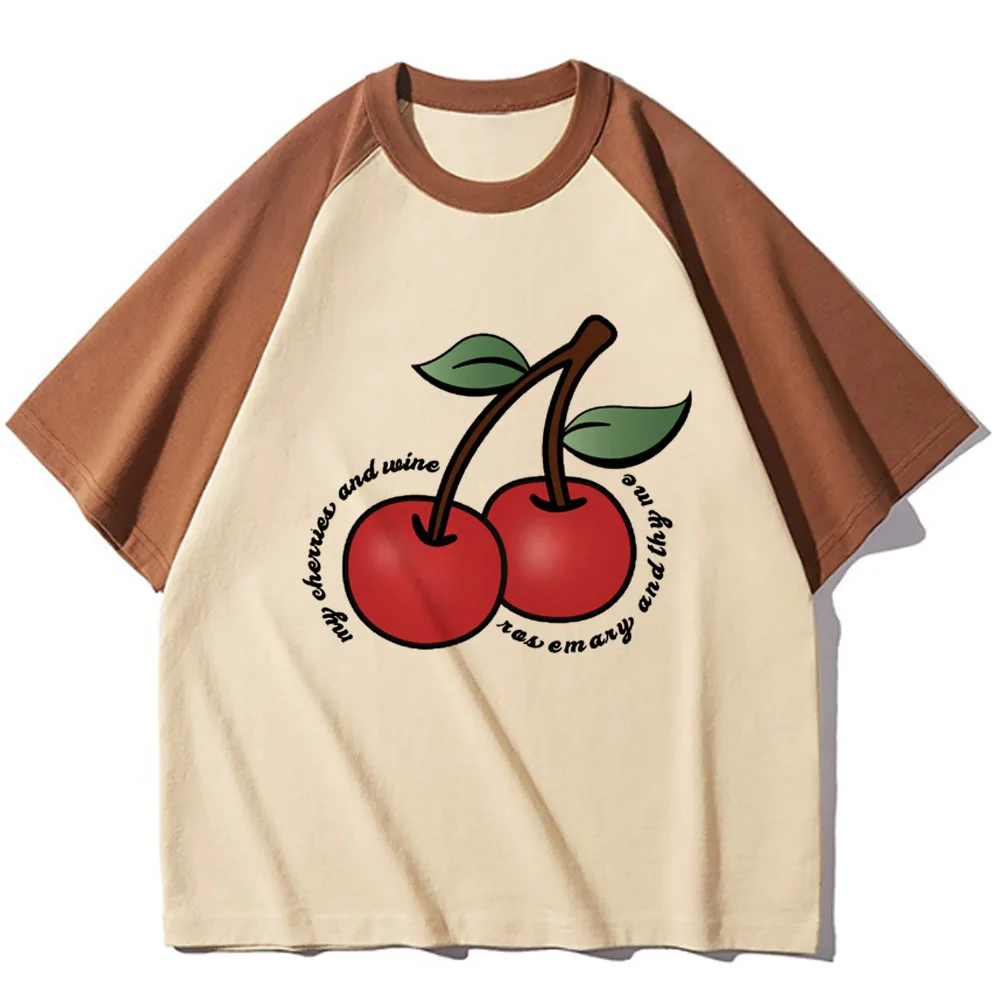 Cherry top women comic anime designer top girl Japanese anime harajuku clothes
