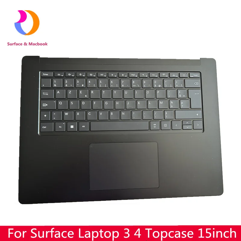 Keyboard Topcase for Surface Laptop 3 4 5 Keyboard Assembly Black 13.5'' 15' FR Layout  1867 1868 1950