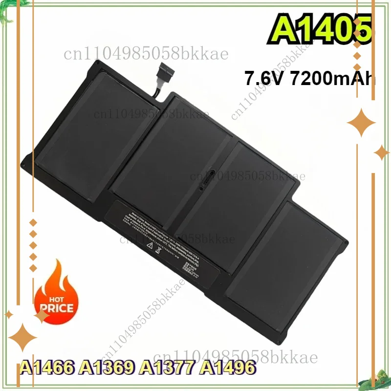 

A1405 7200mAh New Laptop Battery for APPLE MACBOOK AIR 13.3 A1466 A1369 MD760LL/A MD761CH MD761CH 2012-2017 Year A1496 A1377