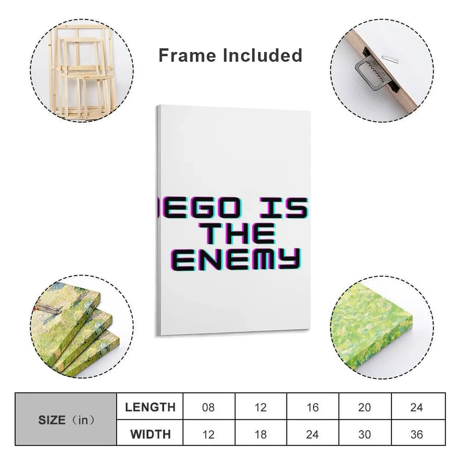 Ego Is The Enemy Canvas Painting room decoration accessories Wall posters korean room decor