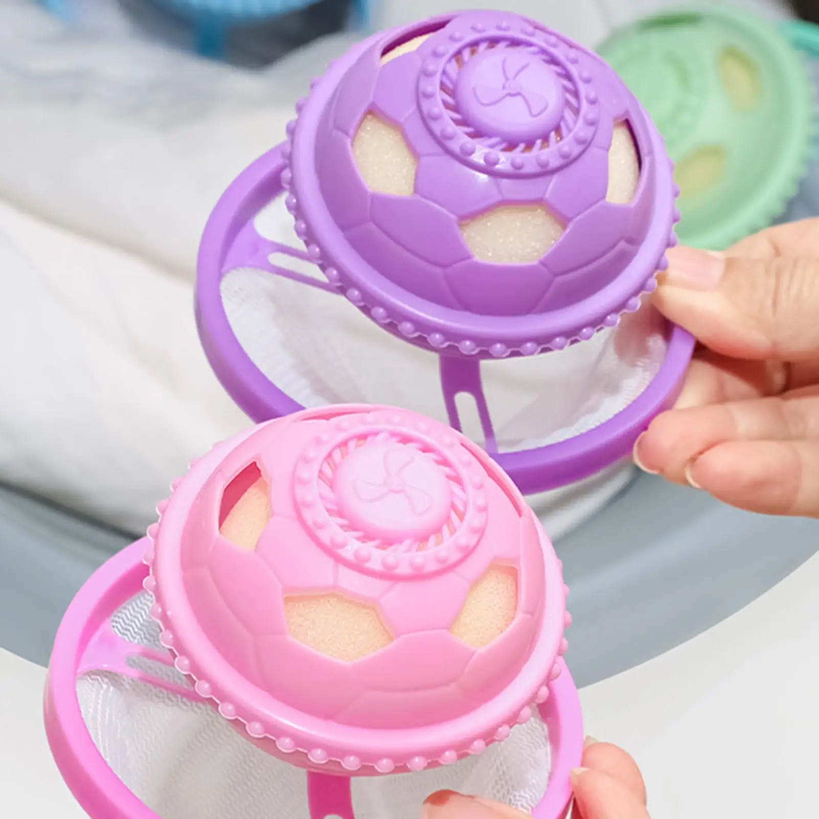 New Floating Pet Hair Remover For Laundry Reusable Built-In Filter Sponge Dog Hair Removal Tool Portable Laundry Lint Catcher