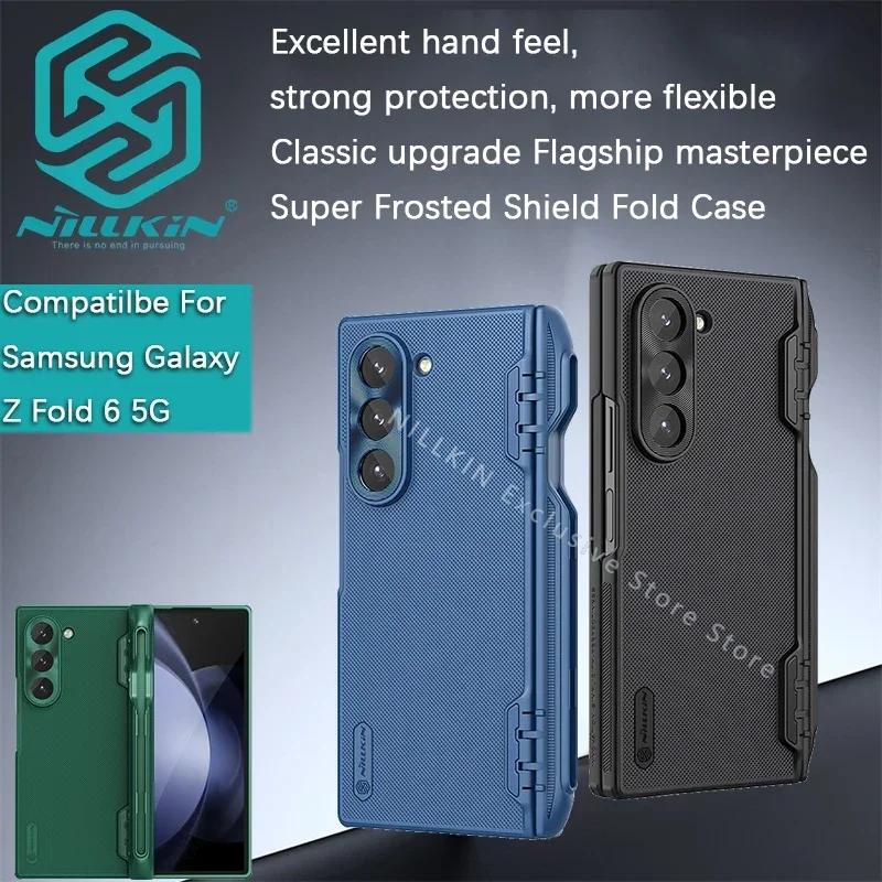 Nillkin For Samsung Galaxy Z Fold 6 Super Frosted Shield Fold Magnetic Cas Lens slide cover shockproof phone case pen case