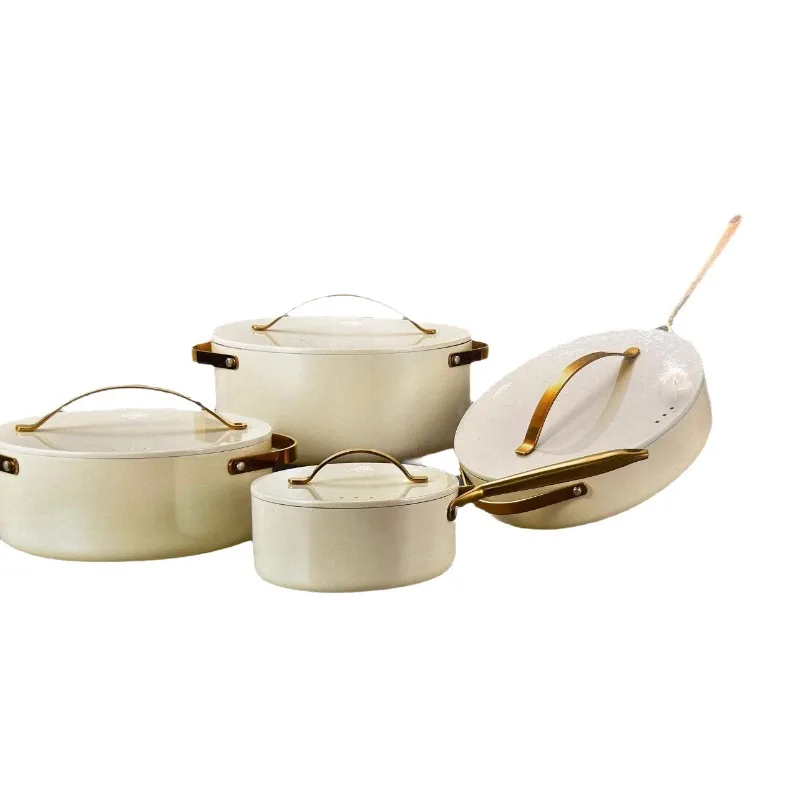 

4PCS set soup pot 24CM/4.1L, 28CM/6.3L.18CM/1.9L, 28CM/4L household soup pot