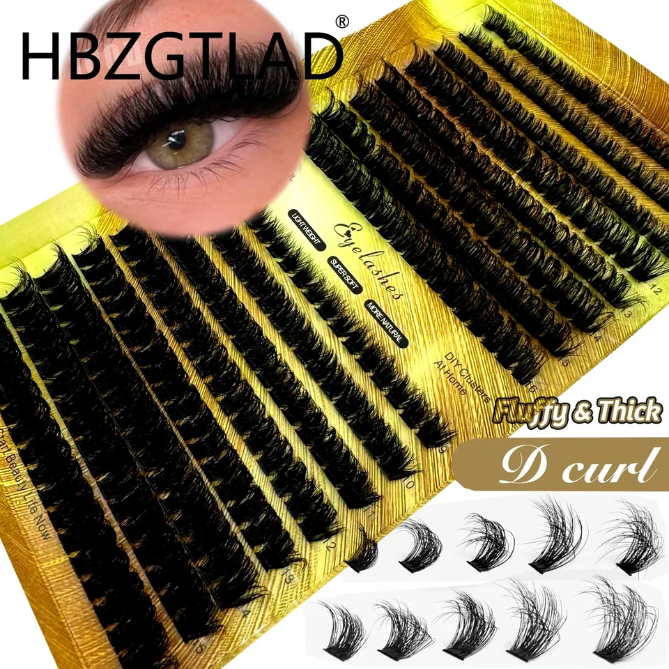 AMSDCN 15/16 Filas de Pestañas en Racimos Esponjosas, 30-100D, Gruesas, Curva D, Pestañas Individuales DIY, Extensiones de Pestañas Naturales 5