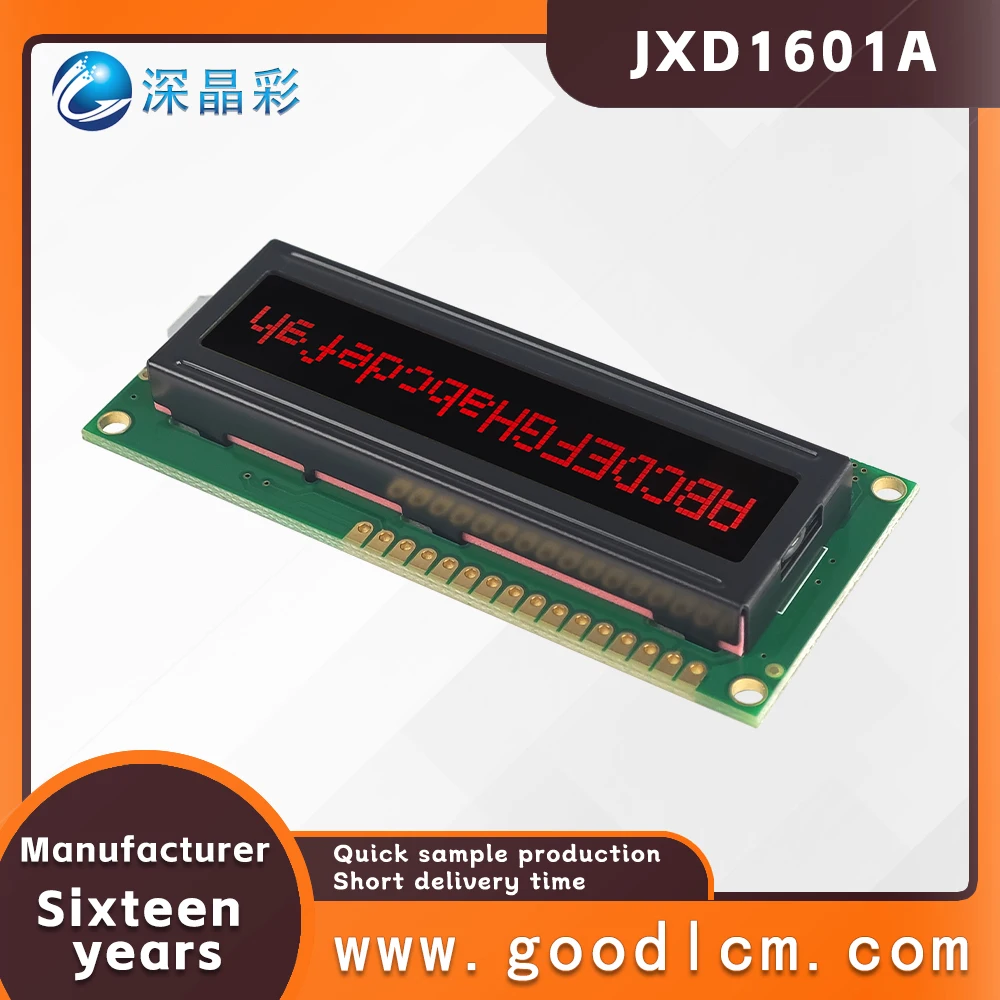high standard character screen Russian language dot matrix LCD display screen JXD1601A VA Red Negative LCM display module