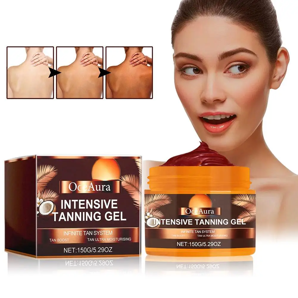 Gel de bronceado intenso para autobronceador, acelerador de crema marrón sin sol, 150g, K0n1