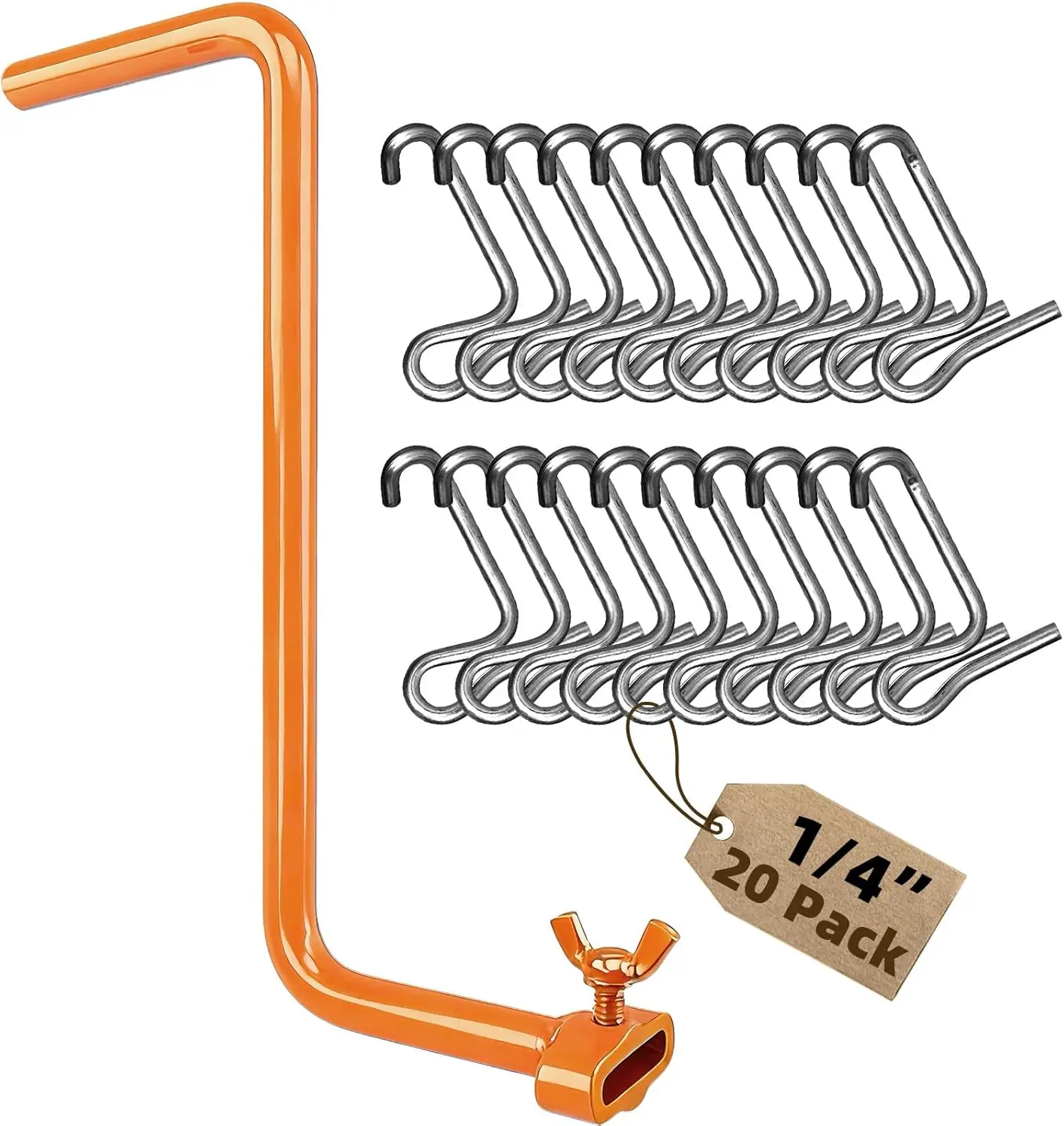 

20 шт. зажимов для натяжения проволоки 6 мм с ручкой, инструмент для натяжения колючей проволоки для ремонта ферм и садов