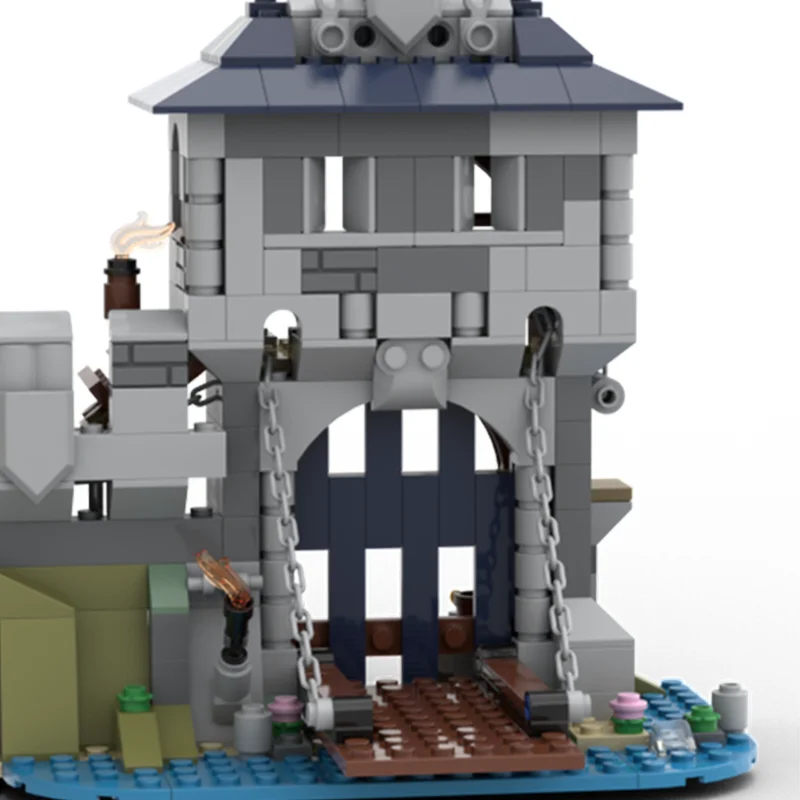 1068pcs MOC Knights Outpost Alternate Build Creator 3 Model Building blocks Architecture DIY Christmas gifts idea Brick toy Kids