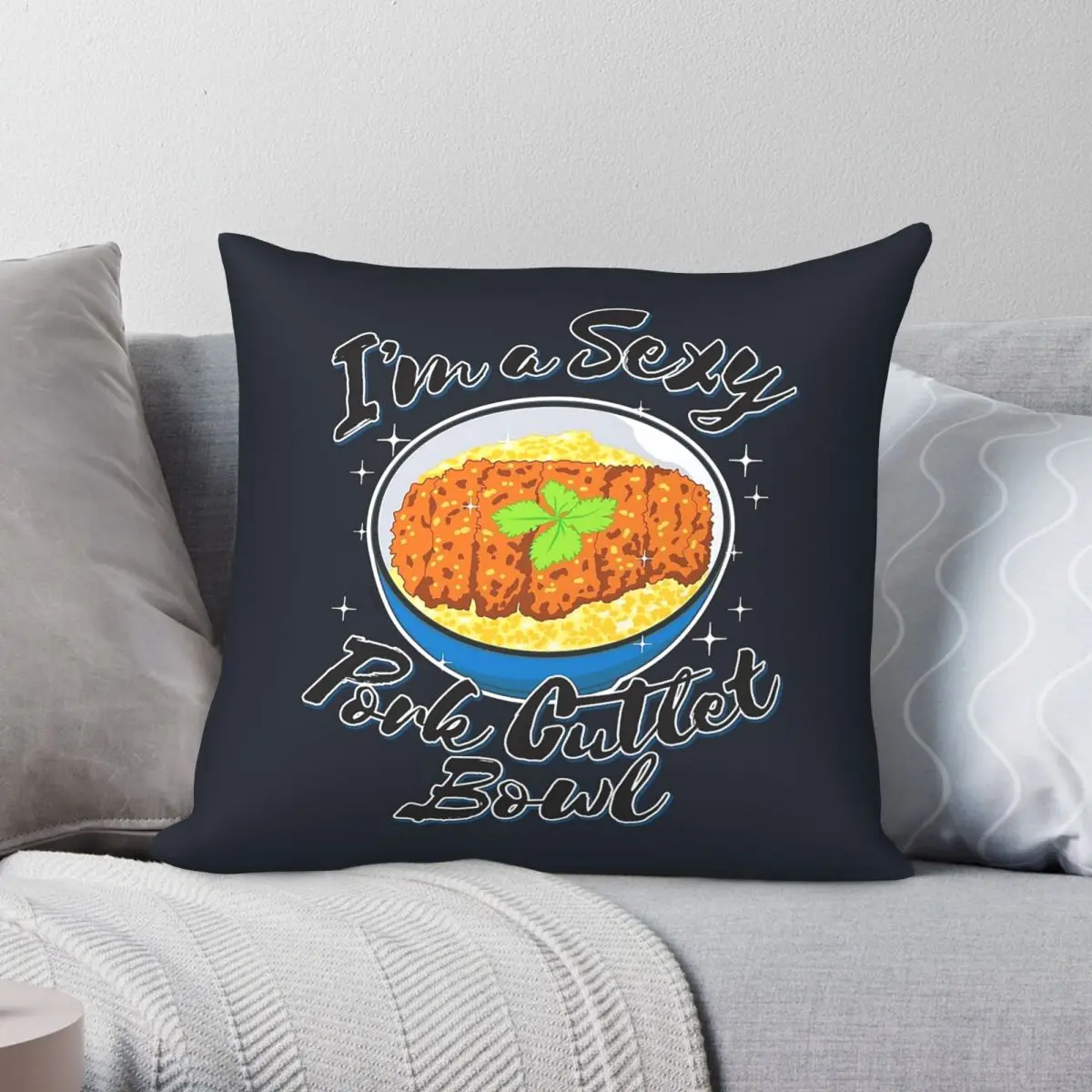 Sexy Pork Cutlet Bowl Pillowcase Polyester Linen Velvet Creative Zip Decorative Pillow Case Home Cushion Cover 18