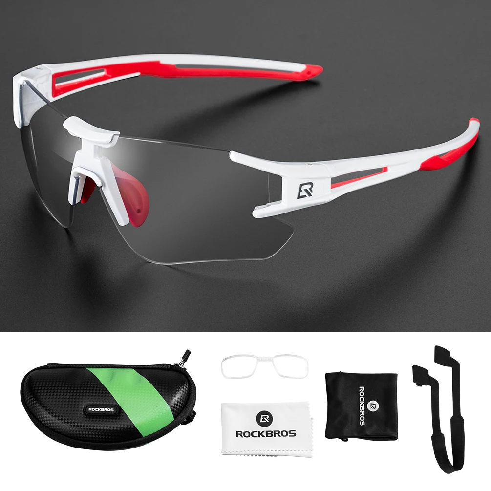 ROCKBROS Cycling Glasses Lightweight Photochromic Glasses UV400 Protection Sunglasses Men Women Outdoor Sports Cycling Eyewear