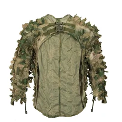 Outdoor Hunting Tactical Ghillie Suits Field Sniper Combat Airsoft Camo Clothes mantello leggero traspirante Bird Watch Jacket