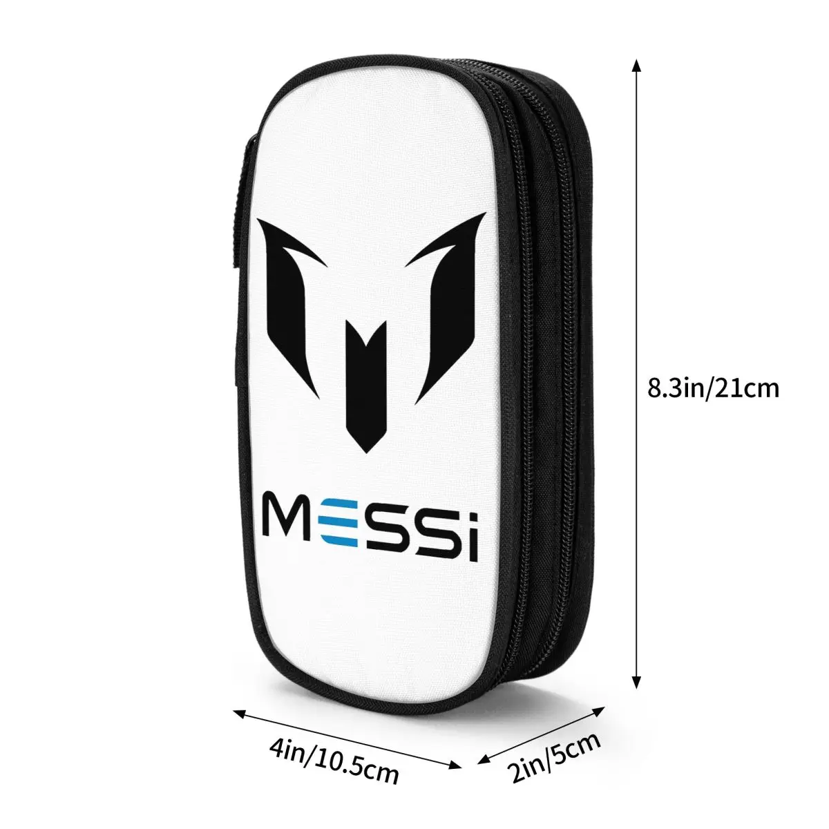 Messied Soccer Pen Box Double Layer Large-capacity School Accessories Football Messis Pencil Case Stationery Amazing Gift