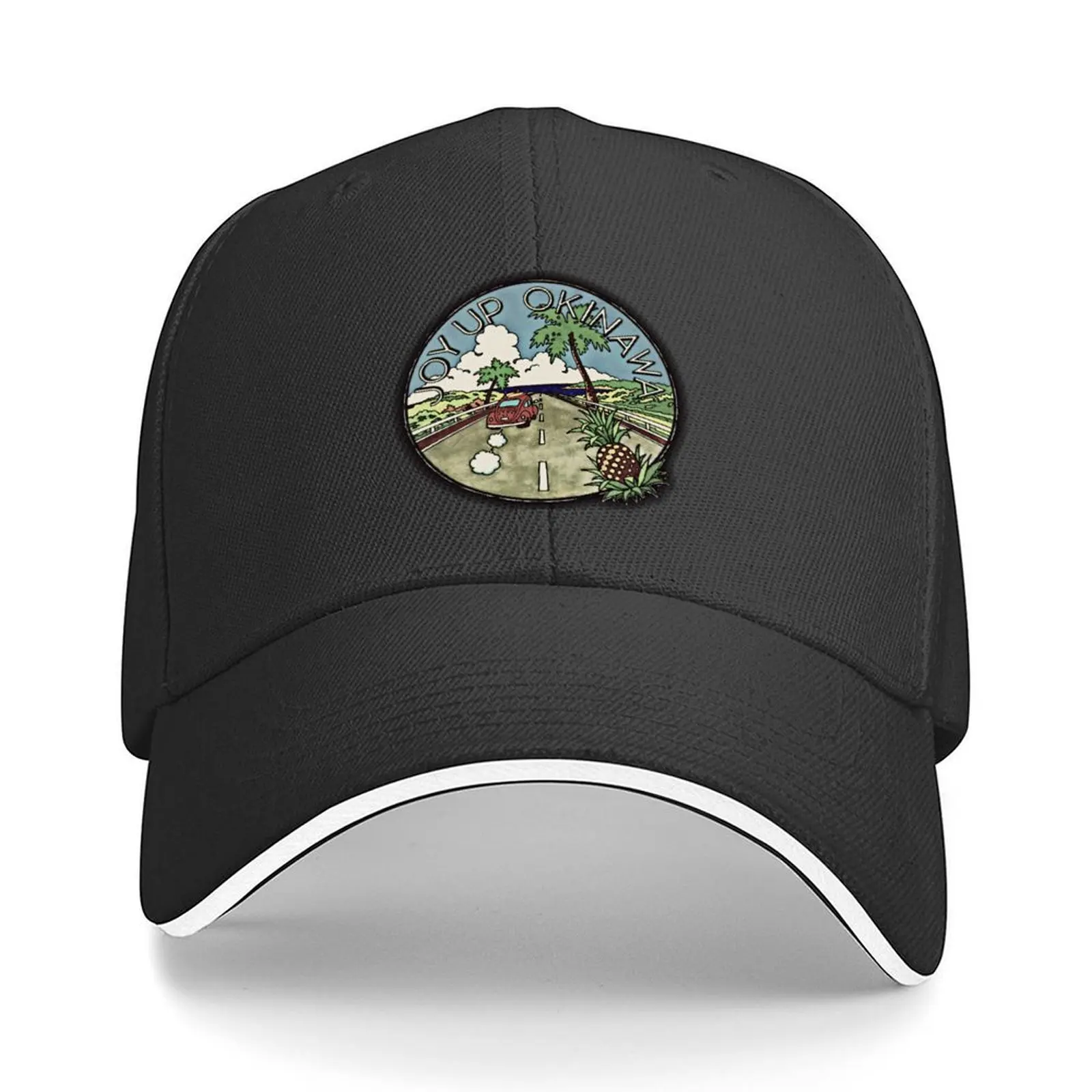 

Retro Joy Up Okinawa Japan 1980's themed Tropical Baseball Cap tea Hat Thermal Visor fashionable Women's Golf Wear Men's