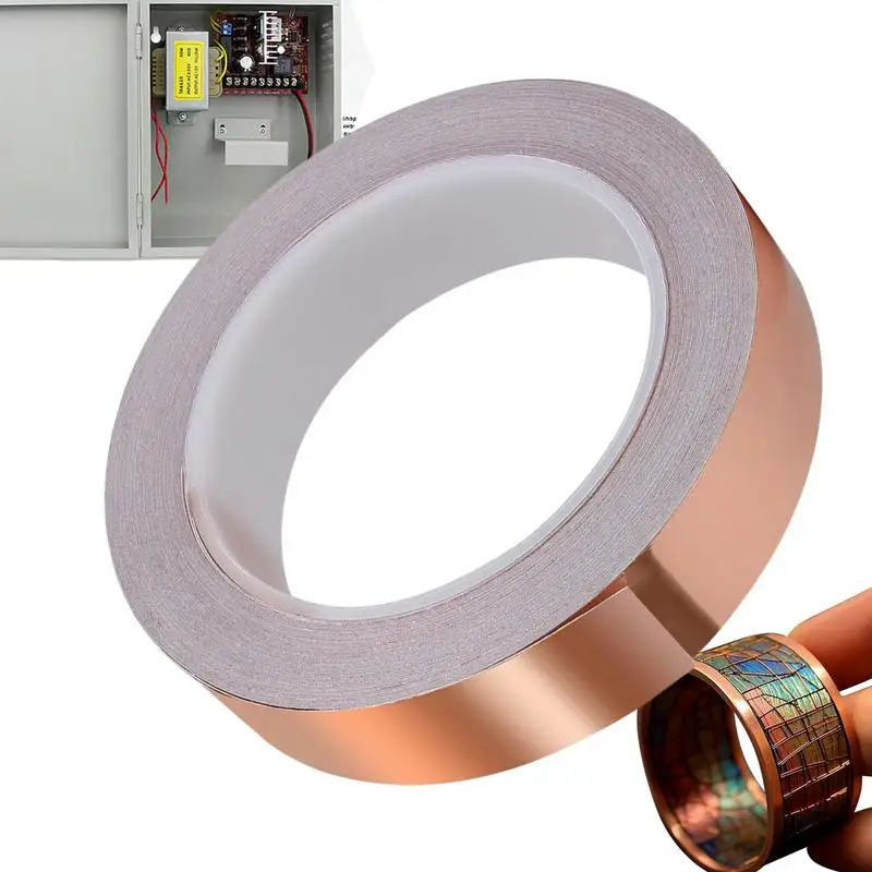 Adhesive Conductive Copper Foil Tape Single Sided Snail EMII Shielding DIY Circuit Electrical Repair Tapes For Electrical Repair