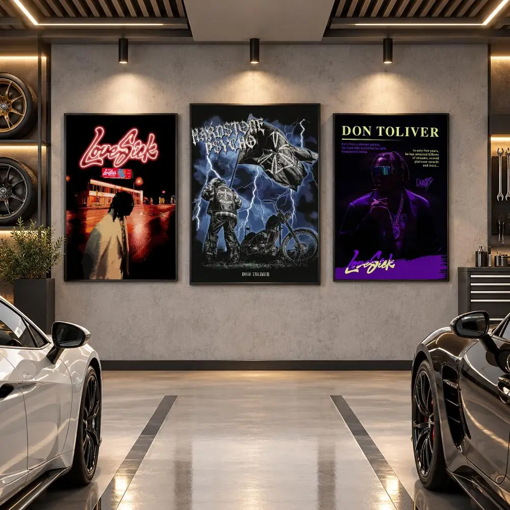 D-Don T-Toliver Singer Poster Wall Art Sticker For Living Room Bedroom Bar Home Decor Mural Painting Decoration