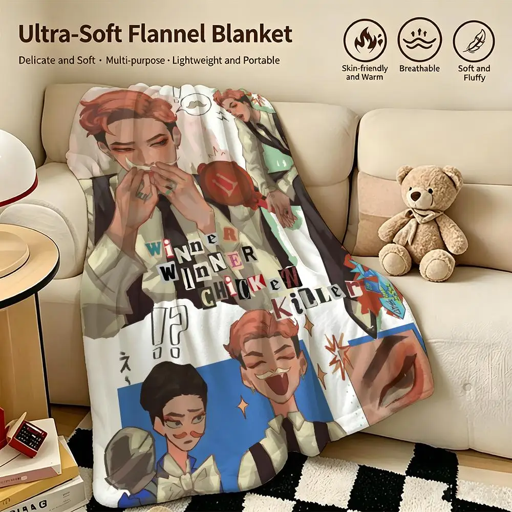 music G-G-Dragon-n Throw Warm Soft Flannel Blanket, Multi-use for Sofa Bed Camping Travel Nap