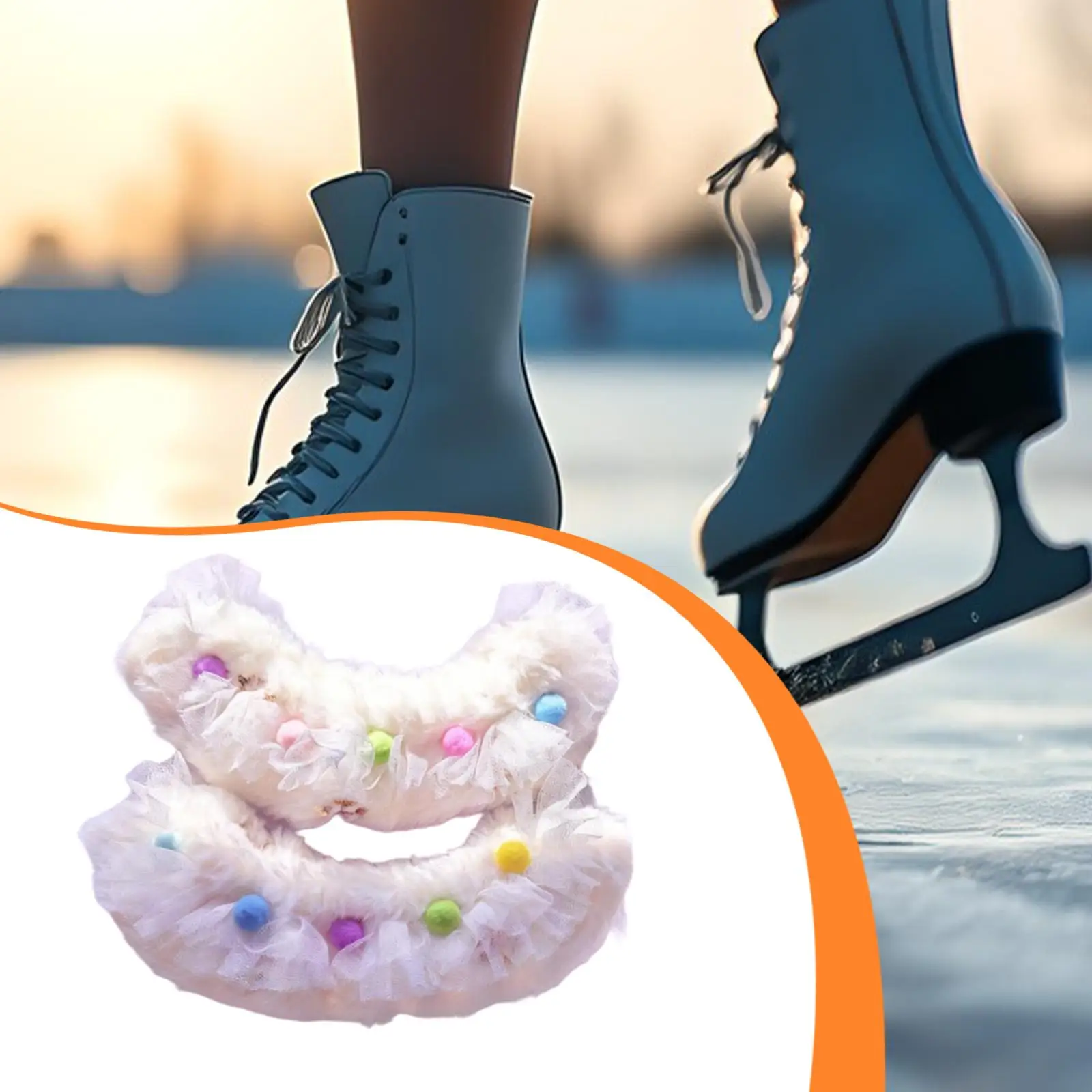 Soft Plush Blade Covers Absorbent Skate Protectors Soakers for Figure Skating Hockey Skates Storage and Travel