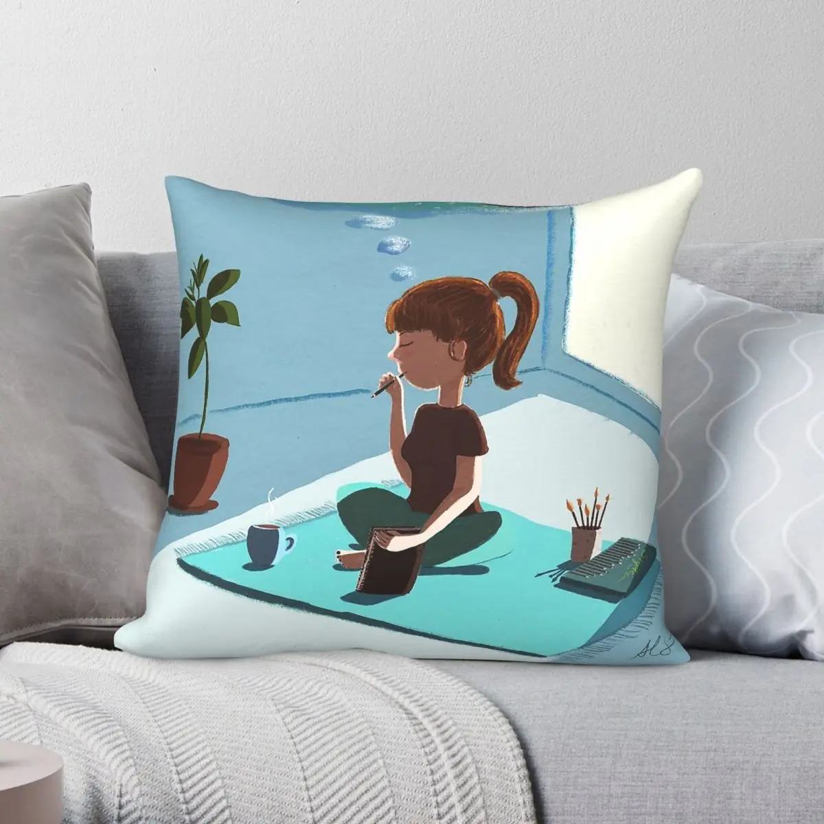 Dream Space Pirate Pillowcase Polyester Linen Velvet Creative Zip Decorative Pillow Case Home Cushion Cover 18