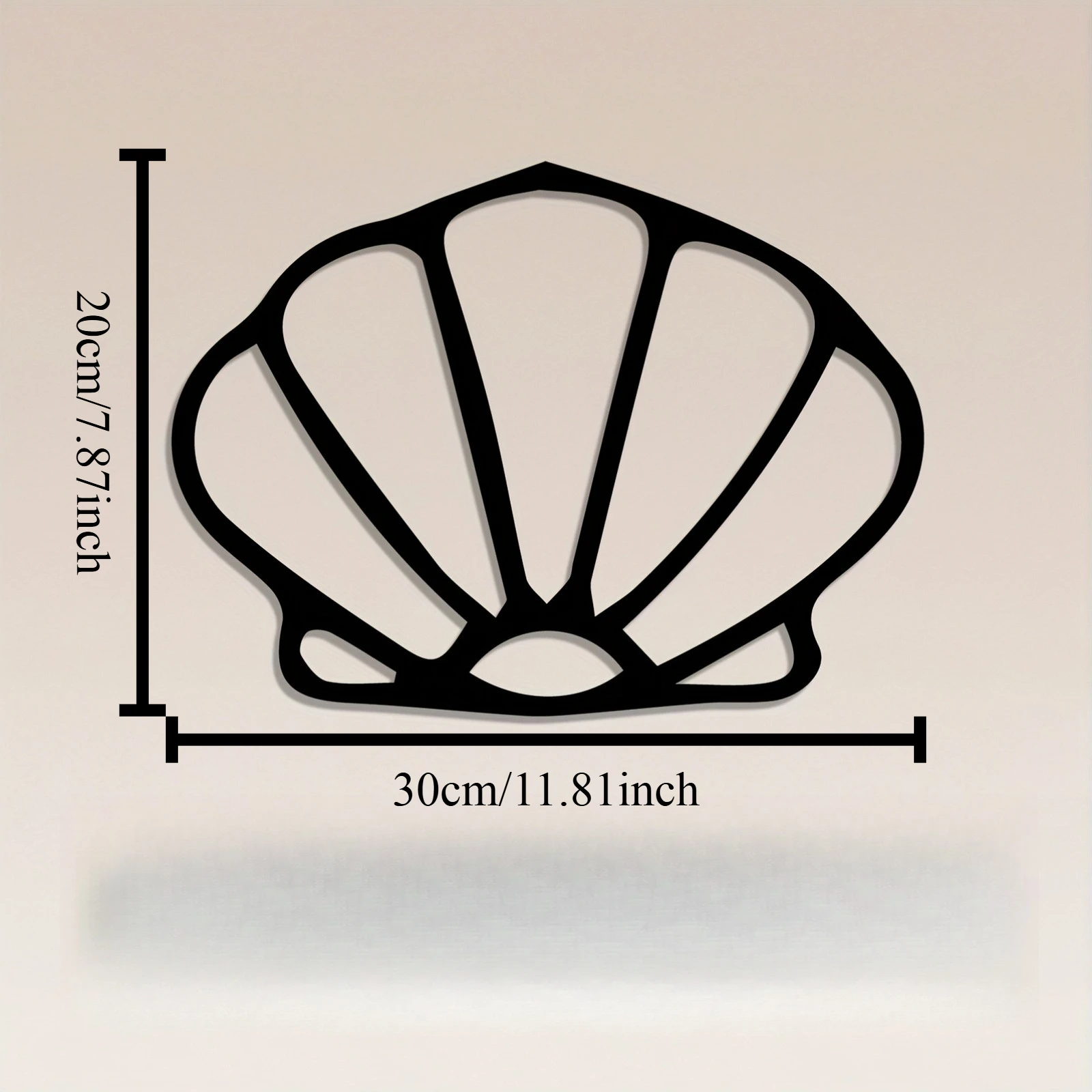 CIFBUY Wrought Iron Wall Art Scallop Metal Sculpture Ocean Lover Home Decor Elegant Marine Theme Ornament For Living Room