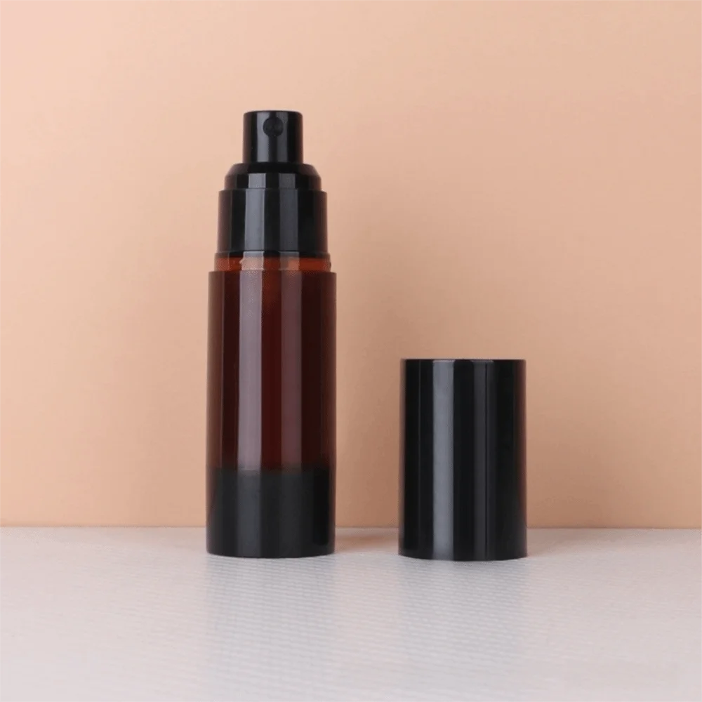 New 15/30/50ml Vacuum Bottle Brown Dark Portable Plastic Spray Bottle Leak-proof Foam Pump Bottle Shower Gel