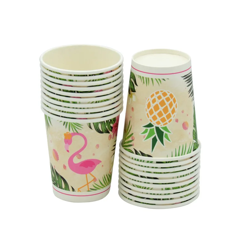 Hawaiian Thema Geburtstag Party Dekoration Einweg Geschirr Pappteller Tassen Luftballons Für Kinder Baby Shower Party Supplies Geschenk – Detail 2