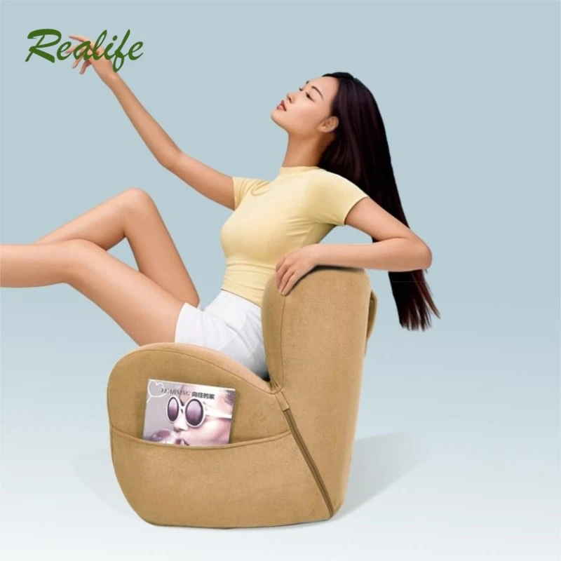 

Realife Lazy Sofa Waist Protection Single Sofa Ergonomic Spine Protection Small Sofa Living Room Small Apartment Reading Chair