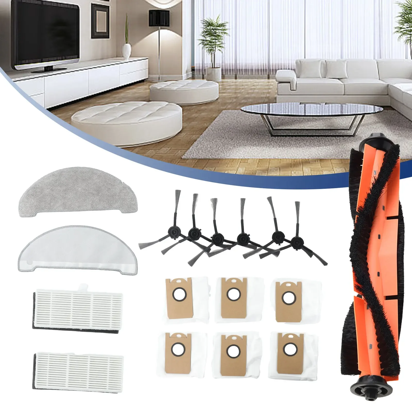 

Мешки для пыли, боковые роликовые щетки, фильтры, ткань для швабры, замененная роликовая щетка, легко снимается, изысканные фильтры, высококачественные детали, ИНСТРУМЕНТ