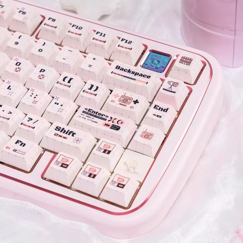 URE Programmer Keycap Custom PBT Cherry Key Caps Cute Todel Cartoon Anime Point Key Caps for Original Design Gamers MX Switch