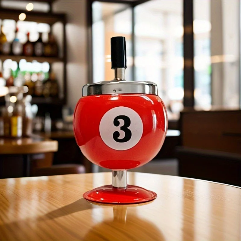 

Стильная большая пепельница с крышкой, креативный ветрозащитный дизайн для бара, КТВ, бильярдной гостиной, интернет-кафе