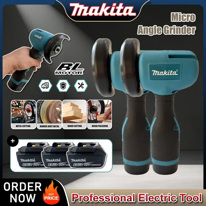 

Аккумуляторная мини-угловая шлифовальная машина Makita 12В, 19500 об/мин, ручная, для шлифовки, полировки и резки, электроинструмент