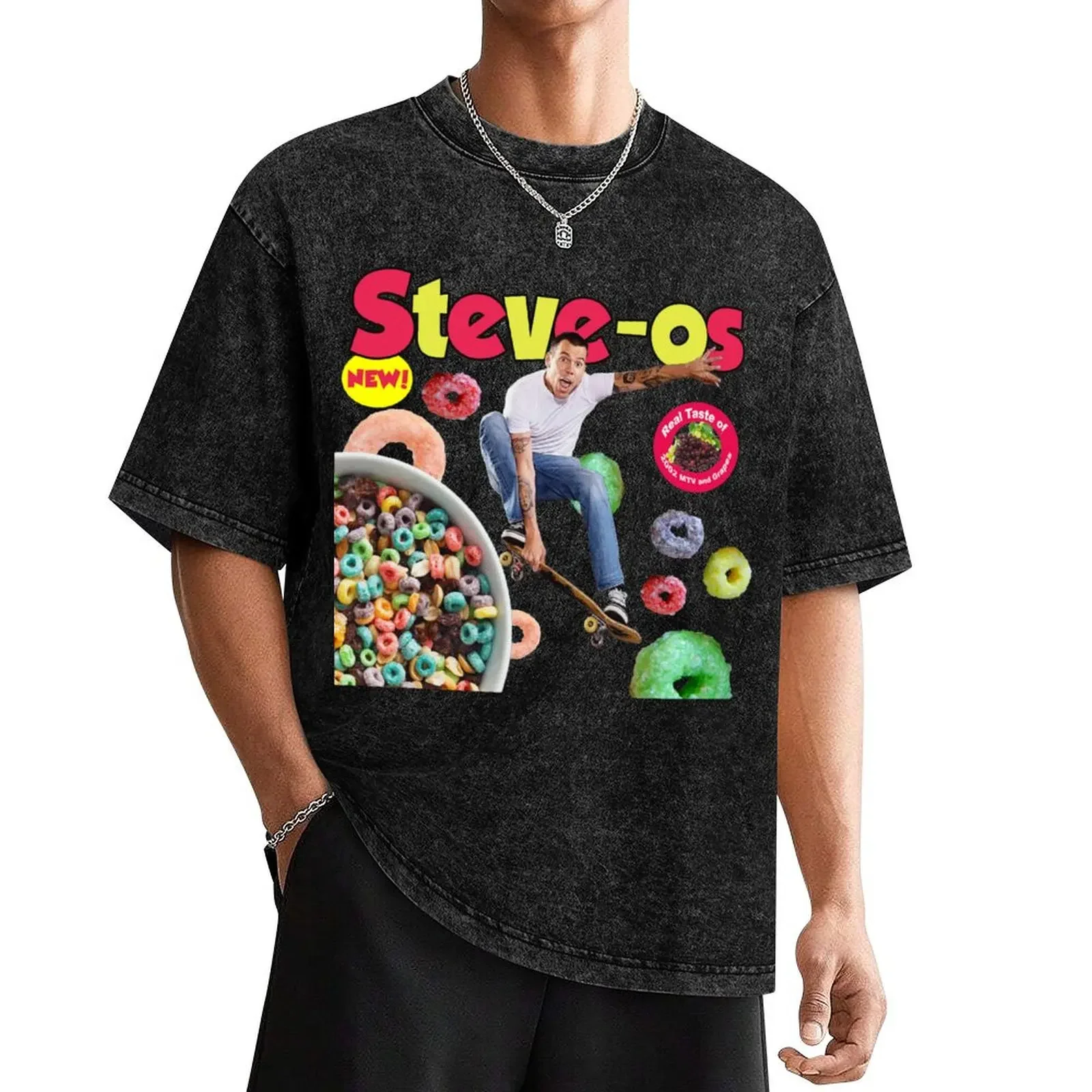 Steve-os! Cereal by Steveo! T-Shirt summer top vintage anime shirt oversized t shirt rapper graphic tees t shirts for men pack