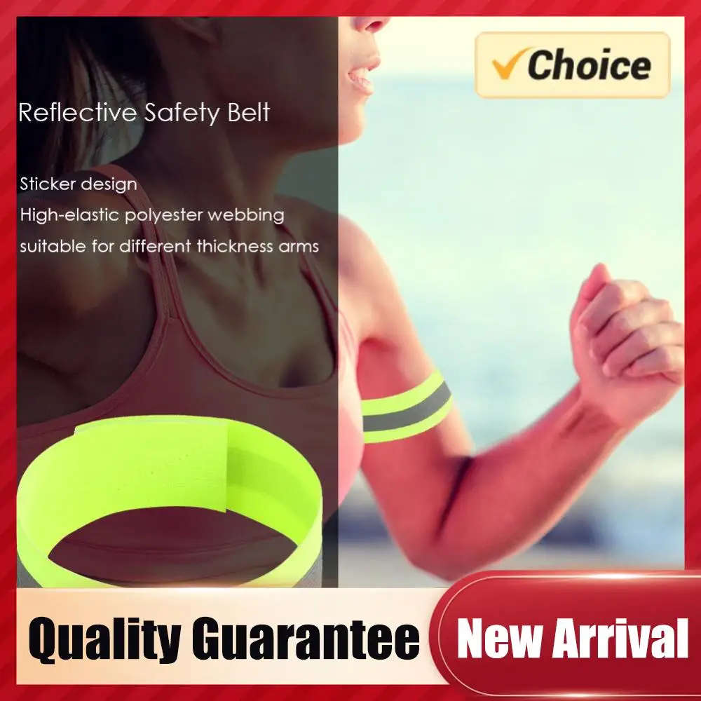 

Reflective Bands High Visibility Arm Wrist Ankle Leg Bands Reflective Bracelet Strap for Night Walking Cycling Running