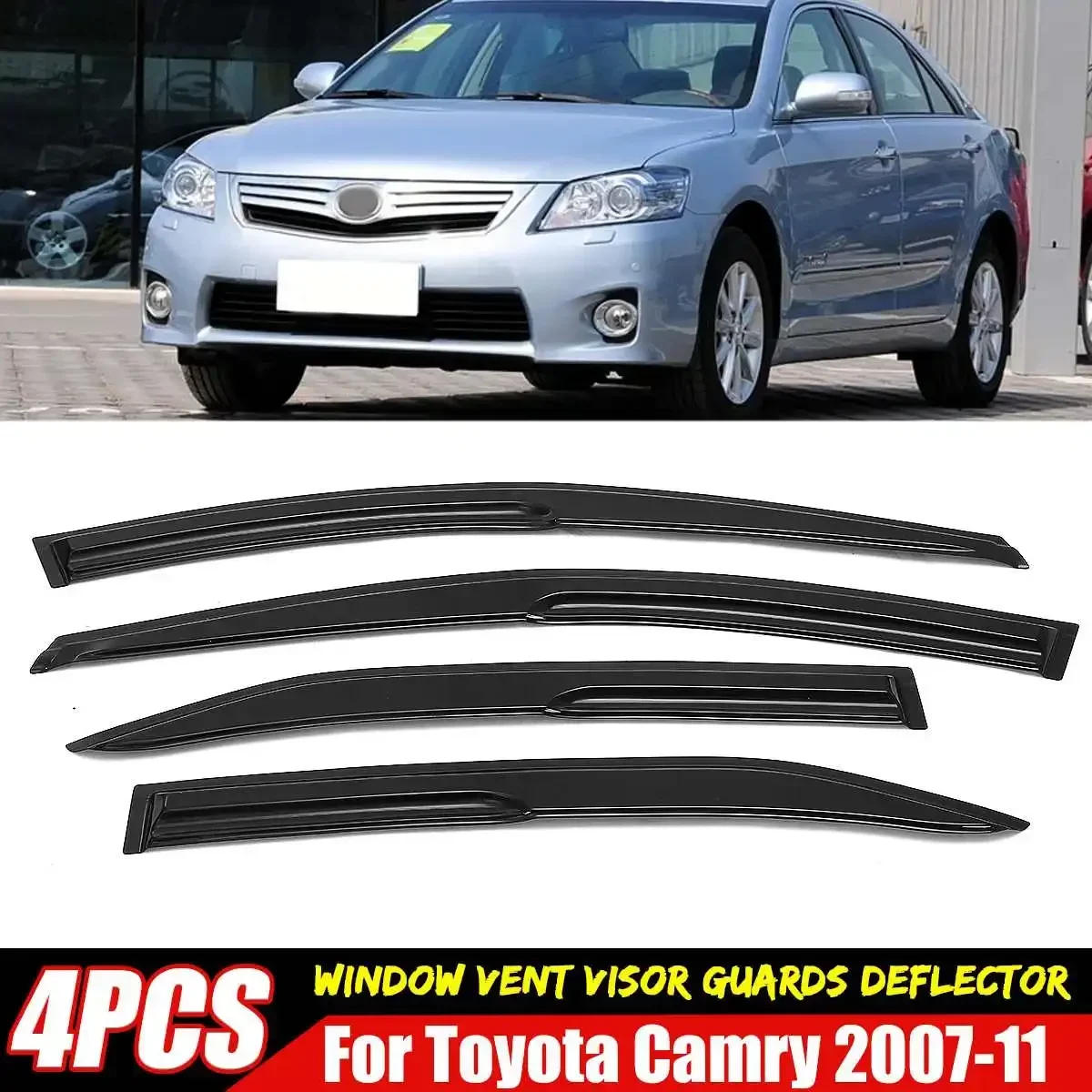 

4pcs/lot Car Windshield Wipers Deflectors Windows Rain Window Visor Sun Visor Rain For Toyota Camry 2007 2008 2009 2010 2011