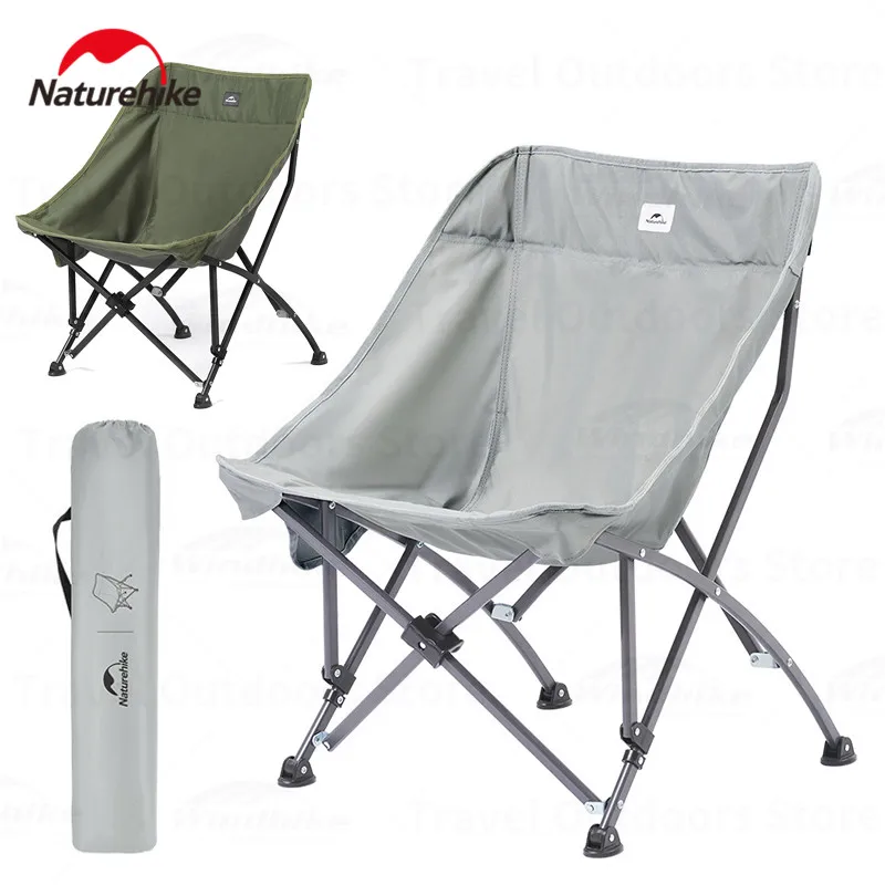 

Naturehike Outdoor Light Portable Folding Moon Chair Carbon Steel Alloy Camping Picnic Fishing Leisure Chair With Beech Design