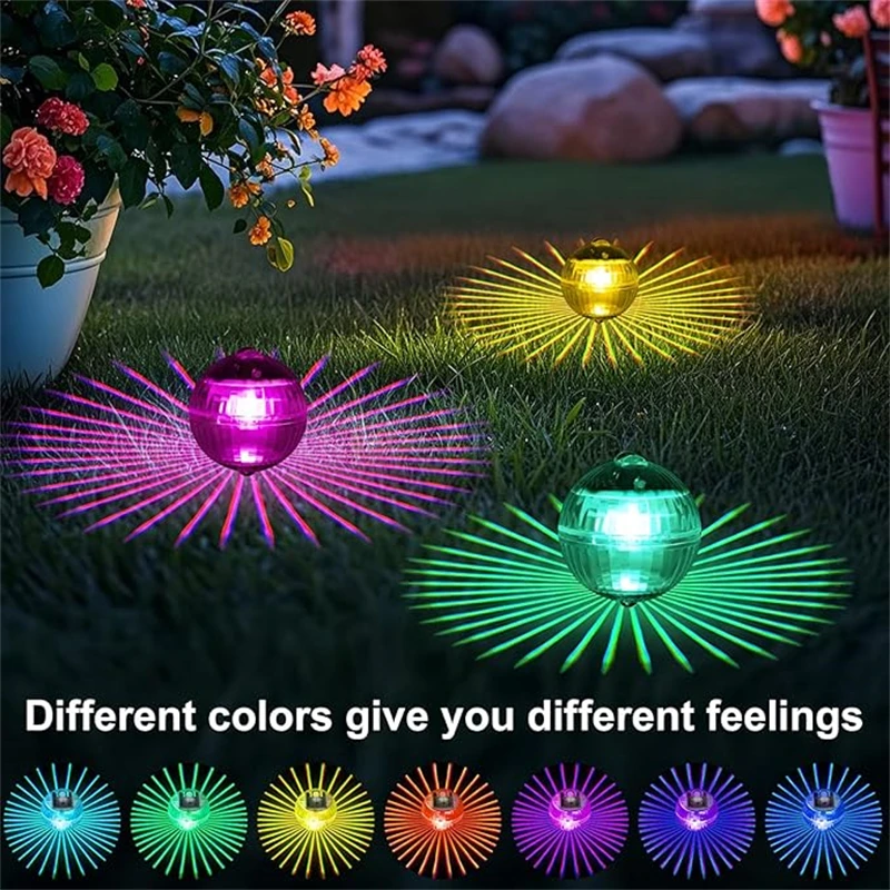 Led Solar Floating Lamp Swimming Pool Ball Solar Panel Powered Pond Drift Waterproof Glow Show Disco Color Changing light image 5