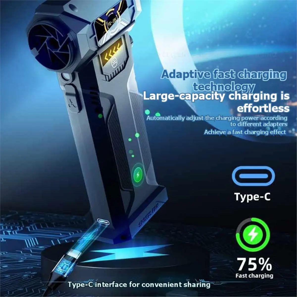 618 Mega Sale Compressed Air Duster 130000RPM Electric Air Blower with 4-Speed Adjustable & LED Light Rechargeable Fast-Charging