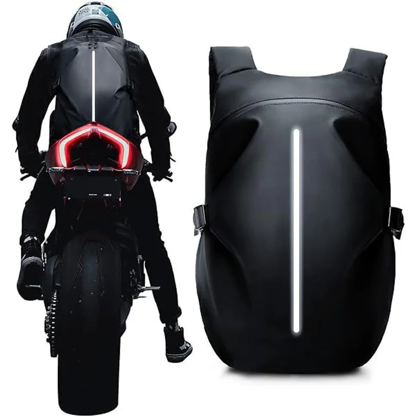 Waterproof Motorcycle Backpack Outdoor Sports Moto Biker Cycling Riding Helmet Backpack Reflective Business Travel Laptop Bag