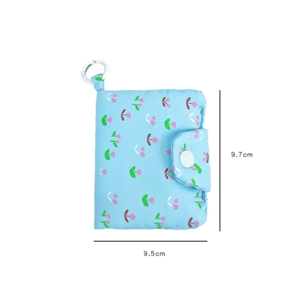 Fashion Cloth Coin Purse Floral Print Multilayer Small Wallet Portable Mini Storage Bag