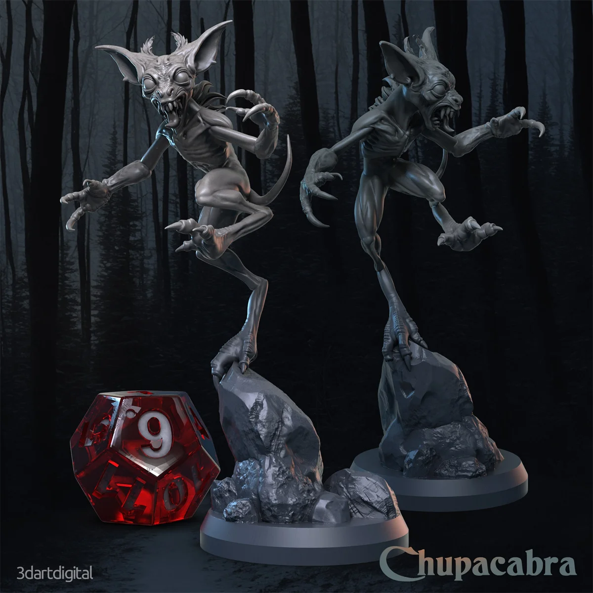 Resina Miniatura Legendary Creatures Xadrez Modelo, Crânio Jersey, Diabo, Chifres Figura, Chupacabra, DND Jogo de Tabuleiro, sem pintura Modelo