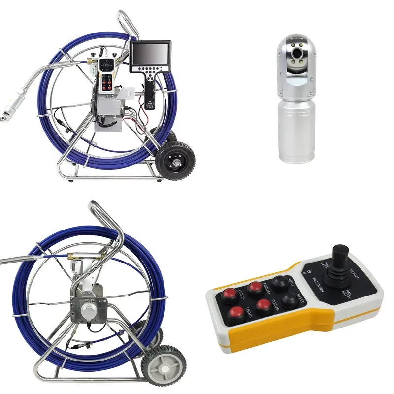 WOPSON Pipe Pan Tilt Zoom Sewer Drain Inspection CCTV Bulb for Outdoor Underwater Pipeline Inspection With Locator