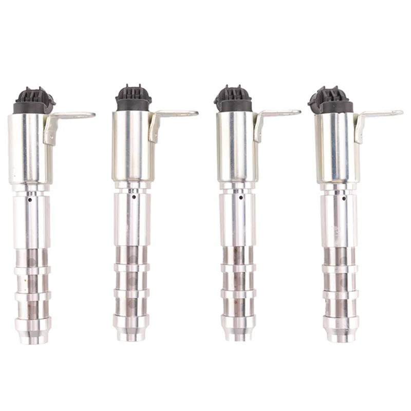 

4 Piece Oil Control Valve Camshaft Solenoid VVT Valve Silver & Black Metal+ABS Automotive For Cadillac Buick GMC